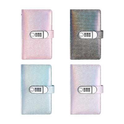 Money Organiser Notebook with Password Lock 50 Clear Plastic Sleeve Portable Money Saving Book for Travel and Daily Use