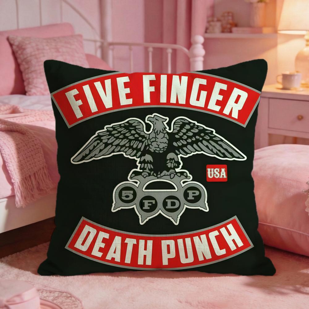 Five FFinger Death Punch Cushion Cover Premium Comfort Reversible Pillow Cove Two In One Design For Any Room Car Interior