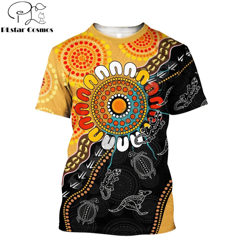 

Summer Unisex t shirt 3D Printed Aboriginal Australia Kangaroo Turtle Lizard T-Shirt Street Trend Wild Unisex Tee shirt TTD06 6XL