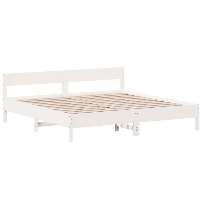 VidaXL Bed Frames and Headboards, Double Bed with Slatted Base, Adult Bed, Bedroom Furniture, White 180x200 3216213