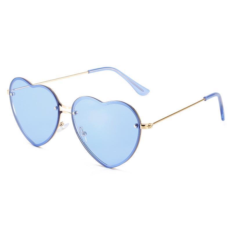 Versatile Frameless Heart-Shaped Sunglasses for Women