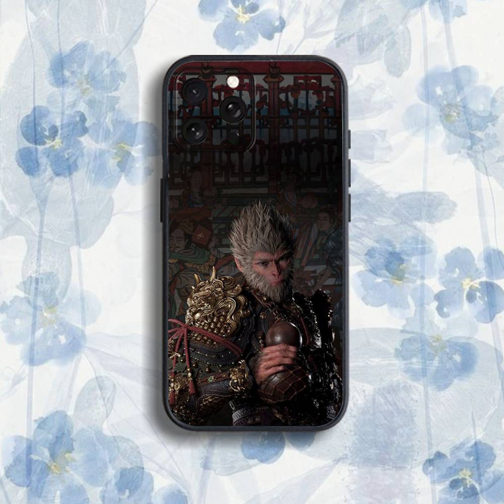 B-Blacks Myths Wu-Kong-s Phone Case For iPhone 17,16,15,14,13,12,Pro,Max,Plus,E,SE4,Air,Mini Black Soft Box
