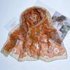 Four Seasons Thin Silk Scarf Women's Silk Scarf Long Versatile Fashion Shawl Scarf Beach Towel