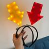 Einzigartiges Pfeillicht-Stirnband Lustiges Fragezeichen-Haarband Weihnachtsgeschenke Kopfschmuck für Mädchen Urlaubs-Haarreif Kostüm-Kopfschmuck