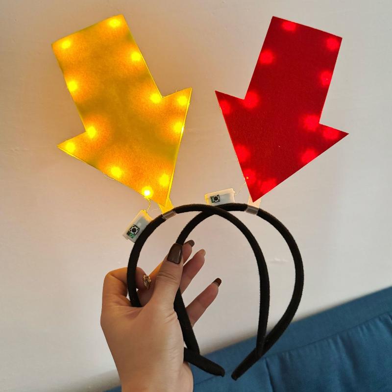 Einzigartiges Pfeillicht-Stirnband Lustiges Fragezeichen-Haarband Weihnachtsgeschenke Kopfschmuck für Mädchen Urlaubs-Haarreif Kostüm-Kopfschmuck