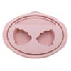 Silicone Dual Nail Soaking Bowl Nail Polish Dip Powder Remover Manicure Bowl with Tool Slot Pink