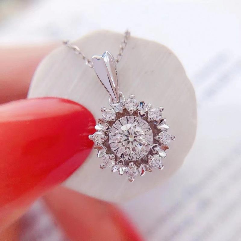 Korean Sunflower Necklace for Women – Simple, Versatile Clavicle Chain with Trendy Design
