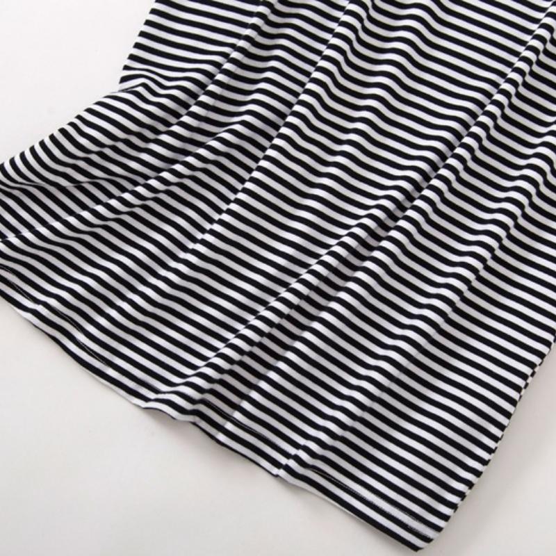 Striped Vest Dress Pajamas Women Cotton Large Size Summer Korean Style Basic Classic Loose Casual Chic Sleeveless Home Wear Trend
