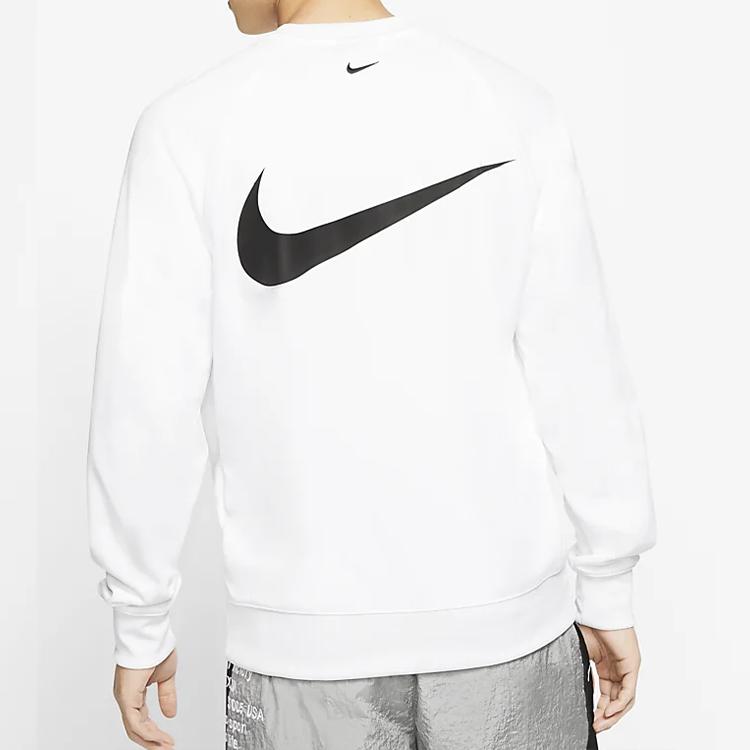 Nike Odzież sportowa Bluza z kapturem pulower Swoosh Męska Biała CJ4841-100