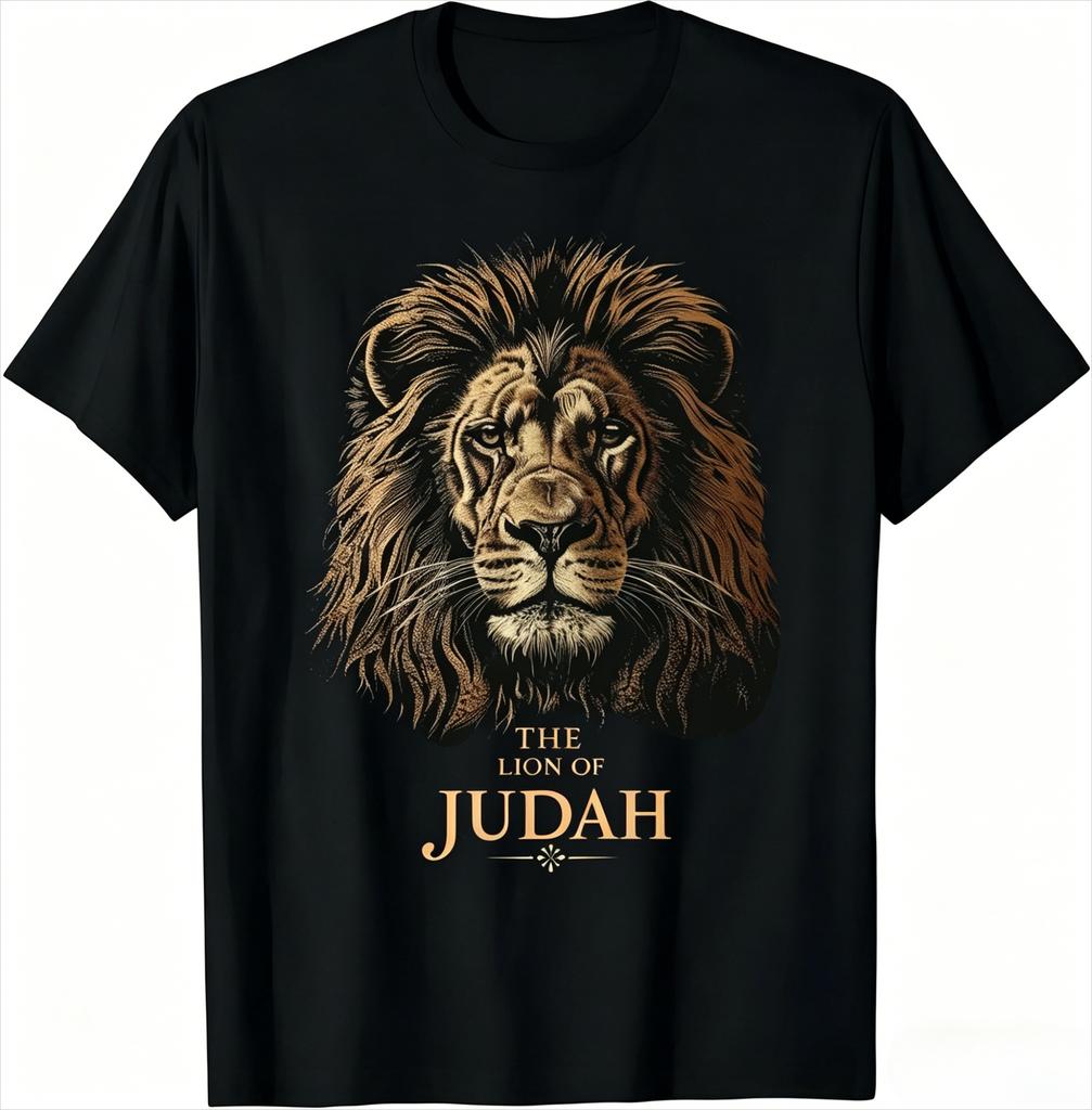 Gesù Leone di Giuda Regalo Cristiano per Unisex Donna T-Shirt T Shirt Animali Top Abbigliamento Uomo Unisexs 2026 Estate Nuova T-Shirt
