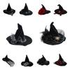 Skull Spider Witch Hat Hair Clip Gothic Style Witch Hairpins Halloween Hair Clip  Costume Party