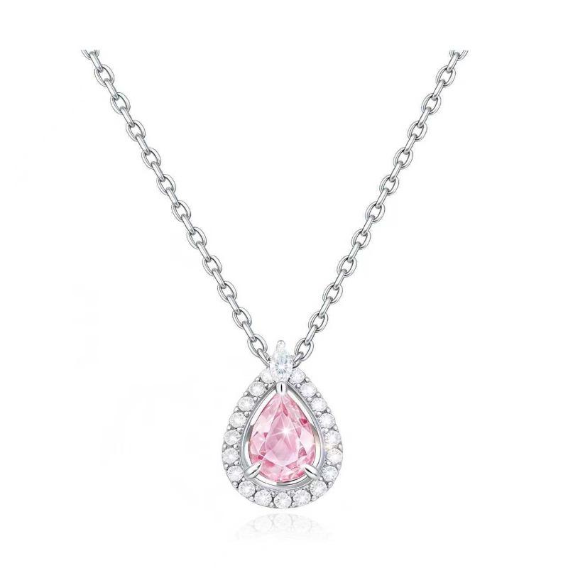 Women Light Luxury Water Drop Pendant Clavicle Necklace For Ladies