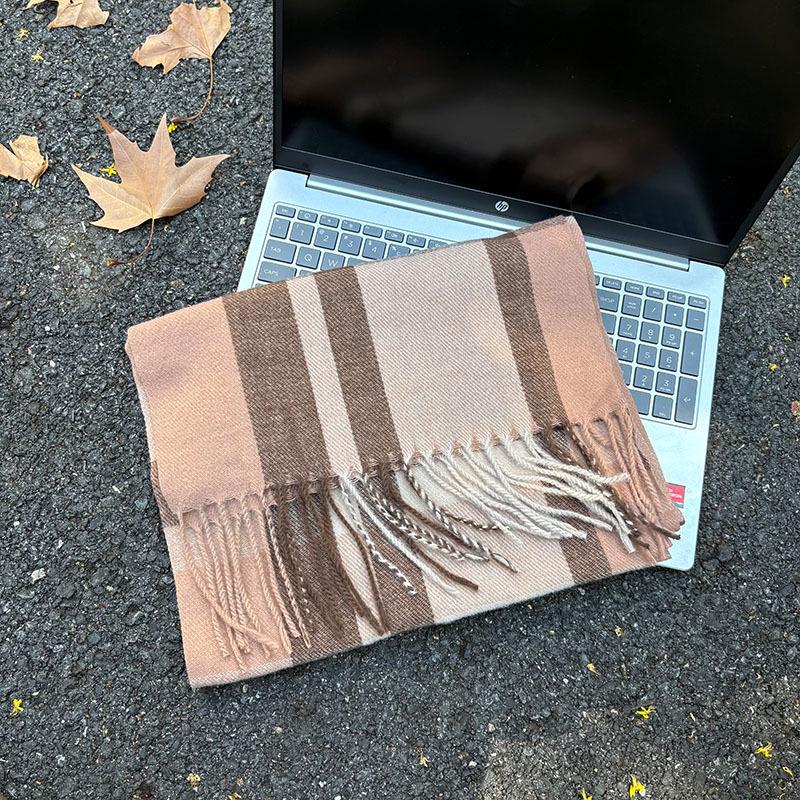 

Женский шарф в клетку класса люкс – Универсальная зимняя шаль и шейный платок из имитации кашемира 35x190 cm