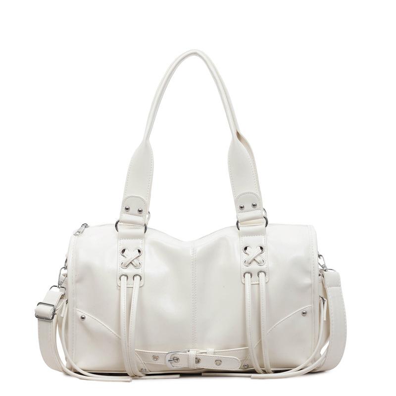 High-end Bost Shoulder Bag Tassel Riveted Motorcycle Handbag Large Capacity Tote Bag Fashi Y2k Multi-pocket Underarm Bag