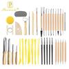 61-Piece Polymer Clay & Pottery Tool Set for DIY Carving and Embossing