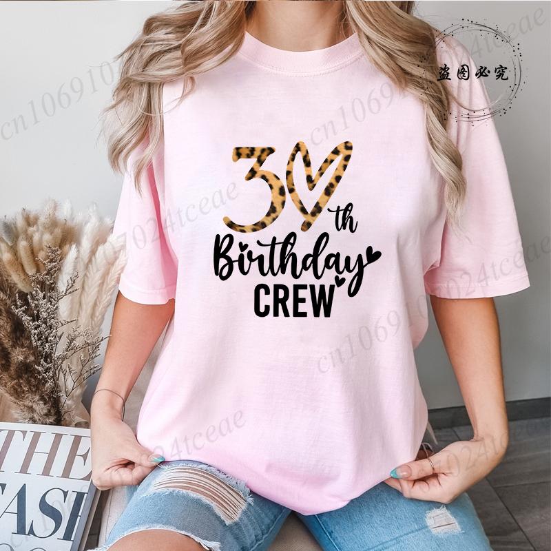 Retro Its My 30th Birthday Leopard Design Graphic TShirt for Unisex Crew Neck TShirts Birthday Party Aesthetic Tee Top Clothes