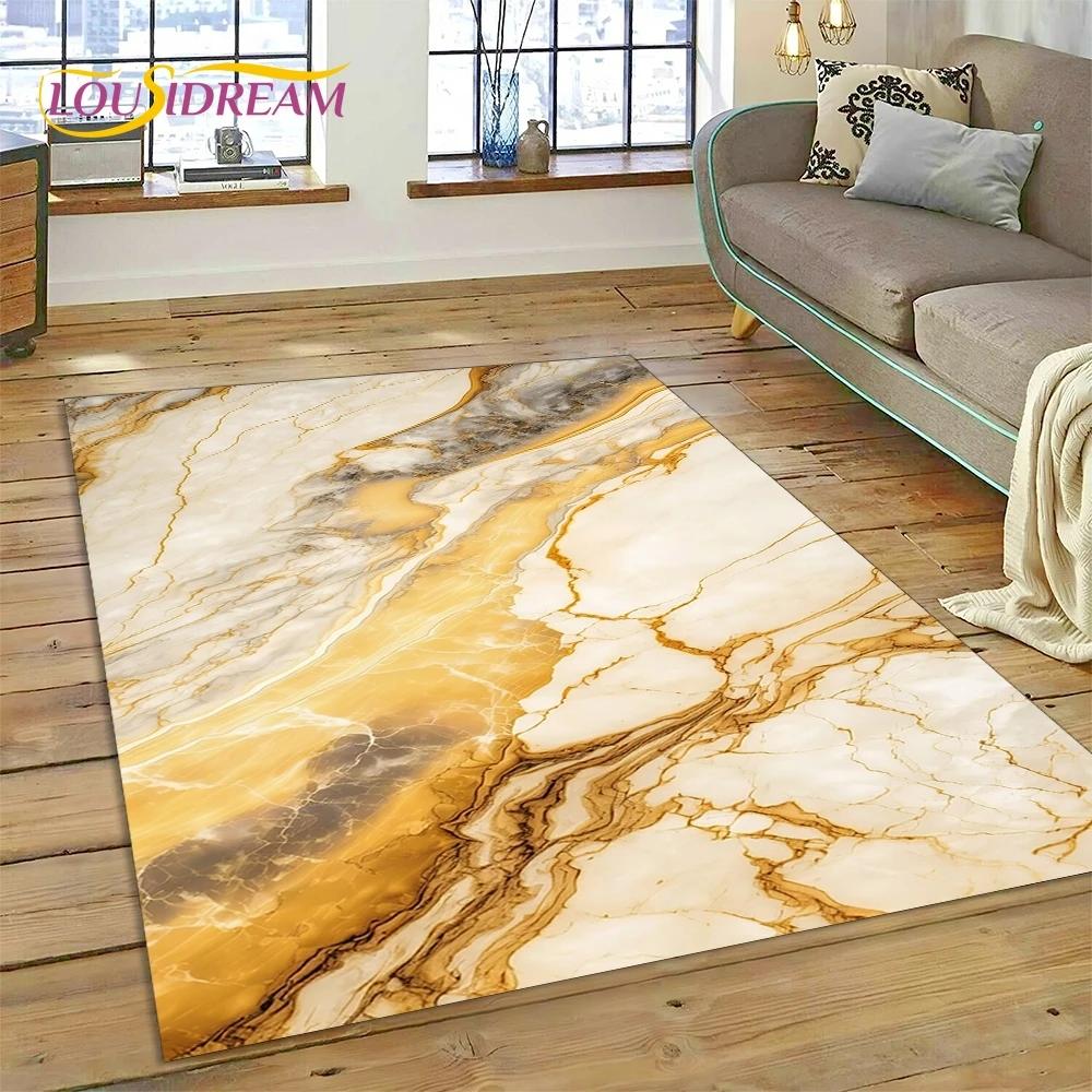 Luxurious Green Gold Colour Marble Dream Carpet Rug for Bedroom Living Room Sofa Decoration,Children Game Large Decor Floor Mat