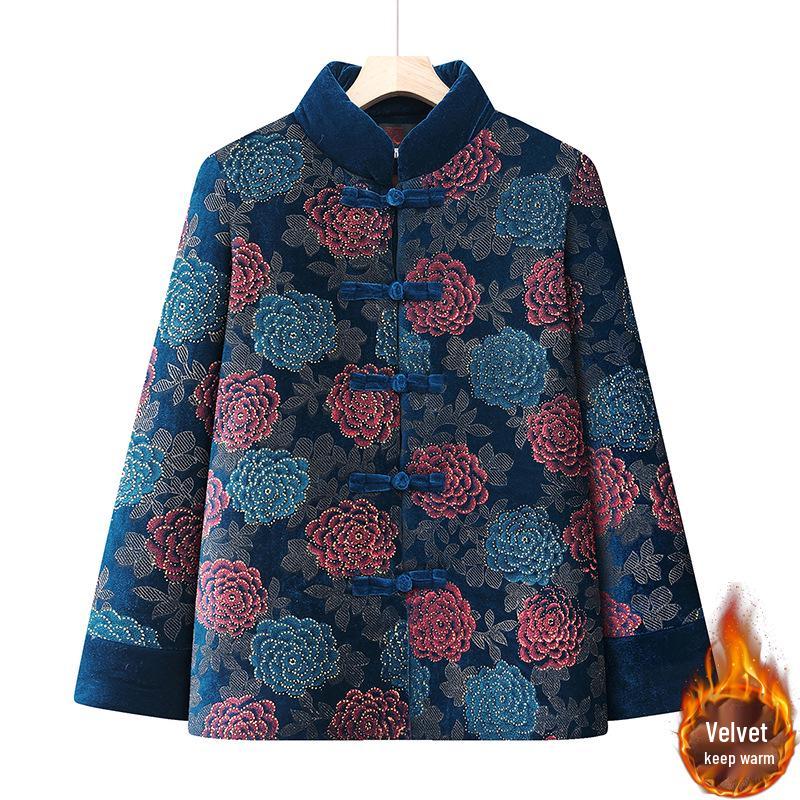 Winter Coat for Elderly Women: Fleece-Lined, Thickened Cotton Jacket for Grandma and Mom (70s, 80s) - Warm and Stylish