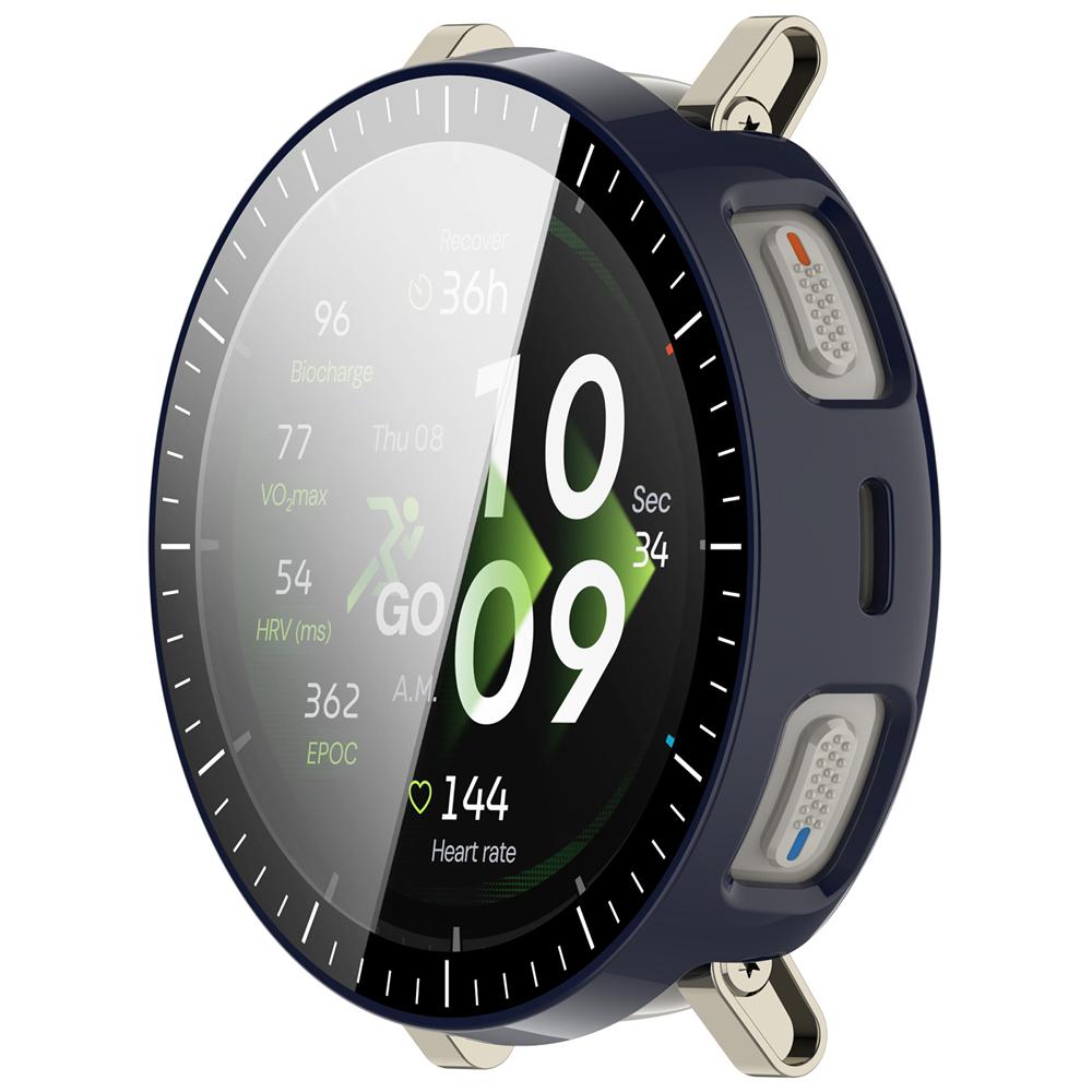 PC+Tempered Protective Case Anti-Scratch Full Coverage Screen Protector Shockproof Cover Shell for Amazfit Active 3 Premium