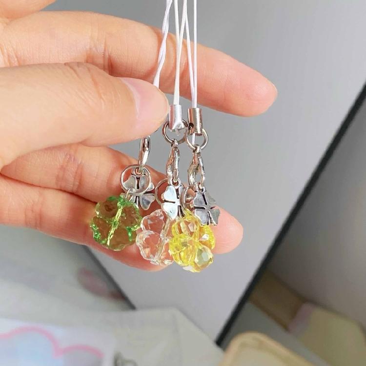 Versatile Use Four Leaf Clovers Phone Chain Multipurpose Phone Lucky Charm Keychain for Keys and Wallets Accessory