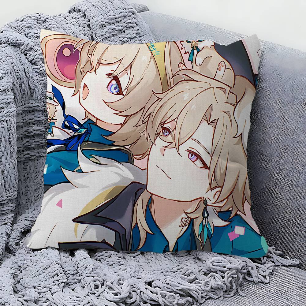Game Honkai Star Rail Aventurine Pillow Gift Home Office Decoration Bedroom Sofa Car Cushion Cover Case X