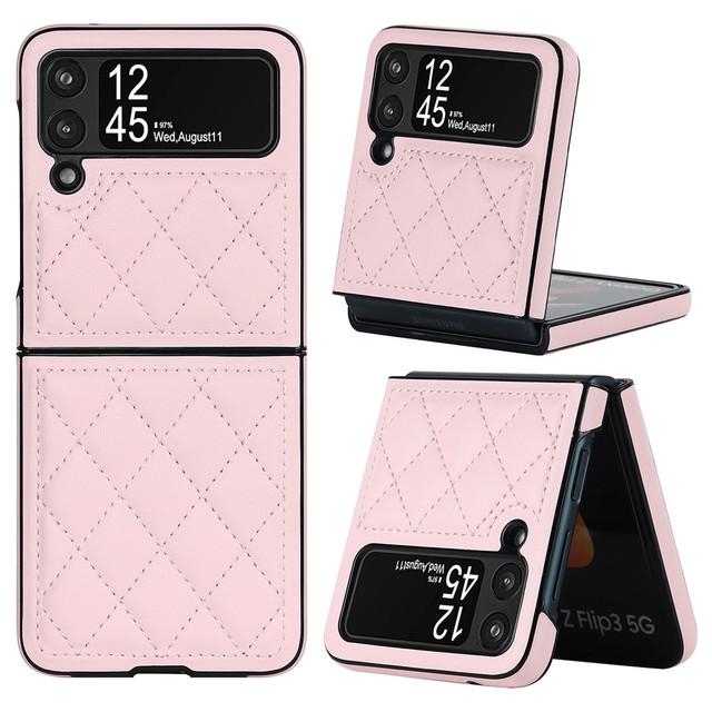 Luxus Premium Leder Textur Fall Für Samsung Galaxy Z Flip 4 3 Retro Klapp Volle Schutzhülle Schlank Telefon Abdeckung Für Flip3 Flip4