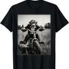 Lustiges Süßes Affen Schimpanse Fährt Vintage Fahrrad Herren Damen T-Shirt