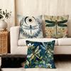 Dragonfly Lotus Luxury Cushion Cover Plush Fabric Soft DoubleSided Printed Sofa Warm Winter Home Child Gift Pillow Case