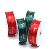 25Yards25Mm Polyester Ribbon Bronzing Ribbon Printed Christmas Ribbon For Christmas Decoration Diy Sewing Fabric