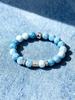 Malachite Bracelet Beaded 10mm Green Stone Natural with Stainless Steel Cylindrical Beads for Energy Healing Reiki Charm Jewelry