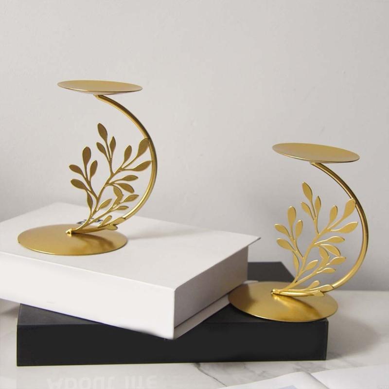 62KD Elegant Metal Rotating Stand Candlestick for Dinner Centerpieces Decors