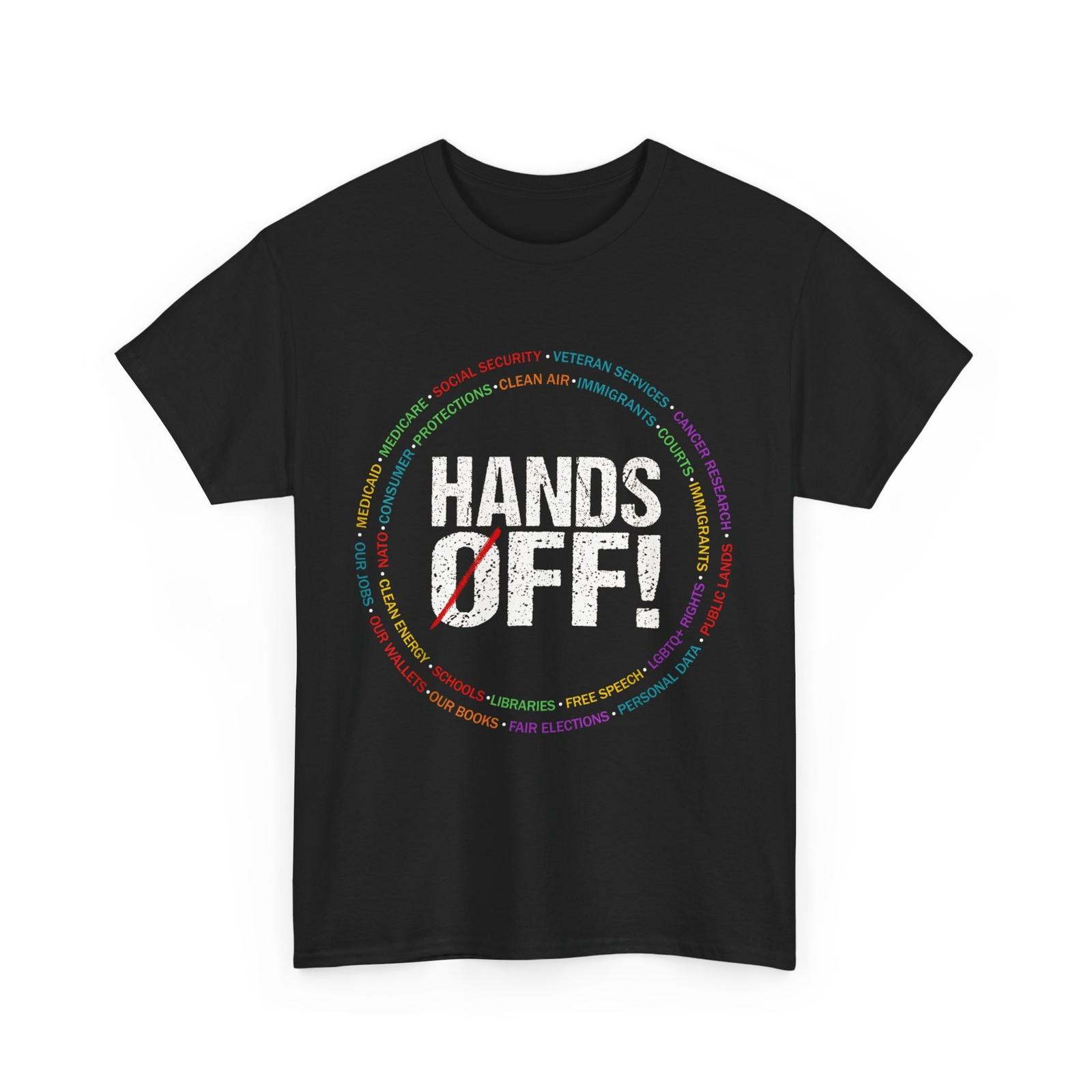 Hands Off Protest Social Security And Medicare Protest Men Vintage Tee M