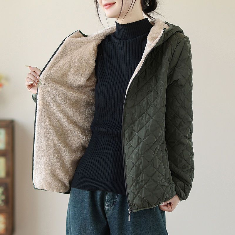 Korean Winter Women's Cotton Jacket Short Lightweight Small Cotton Coat Casual Women's Coat Cotton Clothing