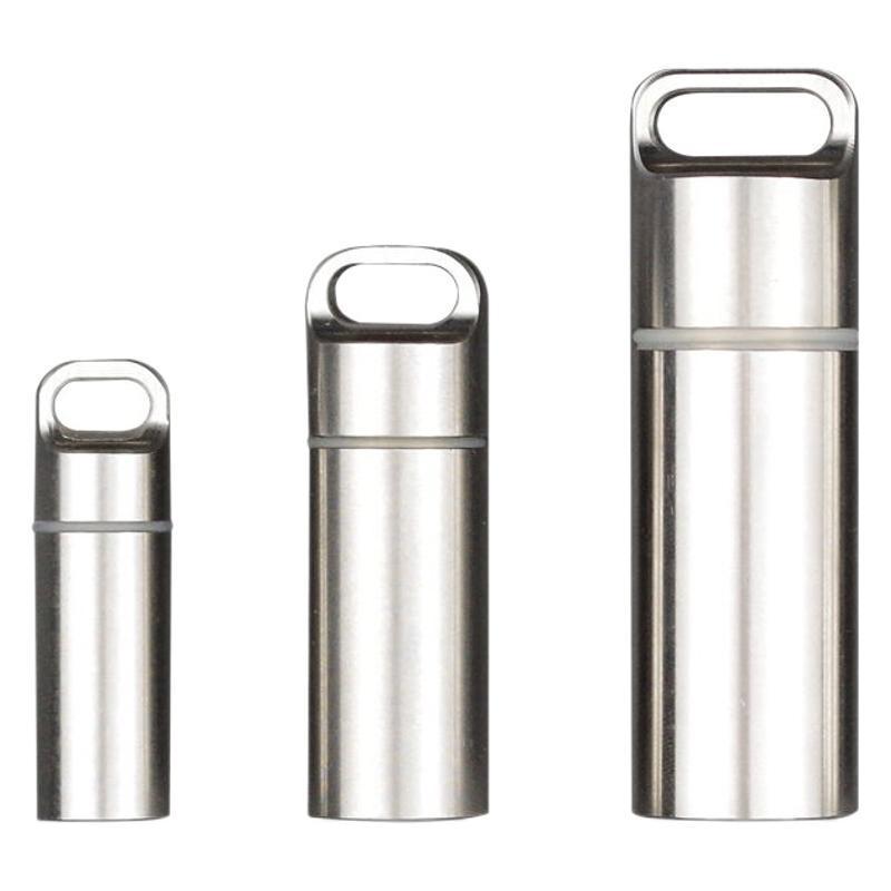 Premium Stainless Steel Waterproof Portable Pill Box for Outdoor Camping and EDC