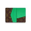 Louis Vuitton Pocket Organizer Series Monogram Canvas Color Block Design Coated Canvas And Leather Wallet Men Wallet Brown Mint-Green M81536