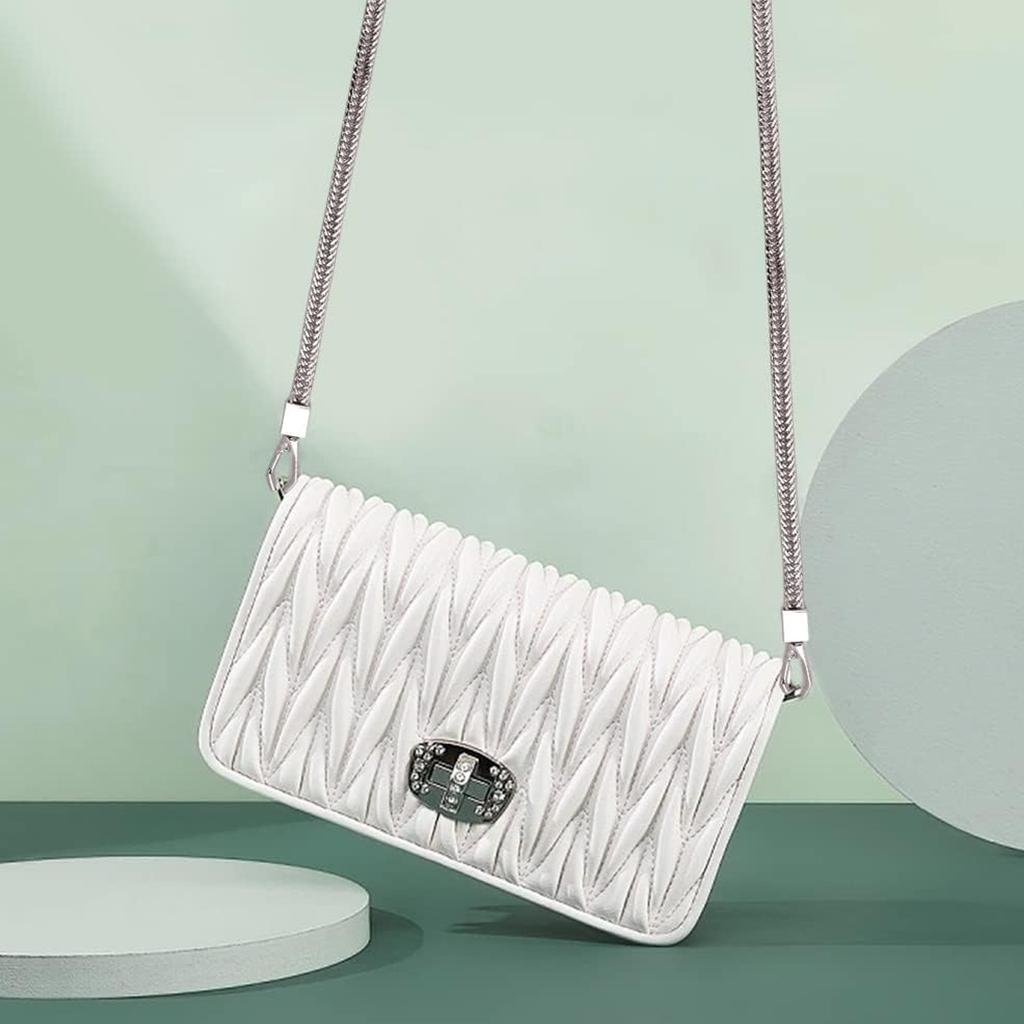 Snake Bone Chain Bag Iron Flat Bag Purse Chain Strap Accessories Shoulder Cross Body Handbag Strap Replacement DIY Purse Making