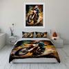 Motocross Sport Decorative Set Bedding Set With 1 Duvet Cover 2 Pillowcases Single Double King Queen, Gift