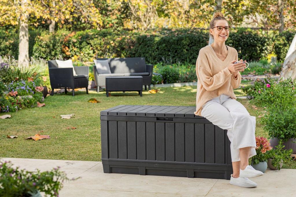 KETER Tuinbox Opbergbox Zitje 350L