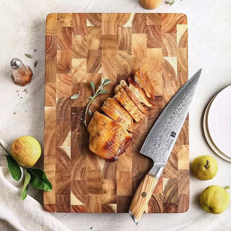 Cutting Board, Splicing Wood, Kitchen Accessories, Damp-Proof, Kitchen Tools Solid Wood Practical Kitchen Tools