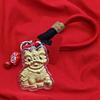 Year of the Horse 999 Pure Gold Lion Dance Zodiac Keychain & Red String Dragon Necklace Pendant