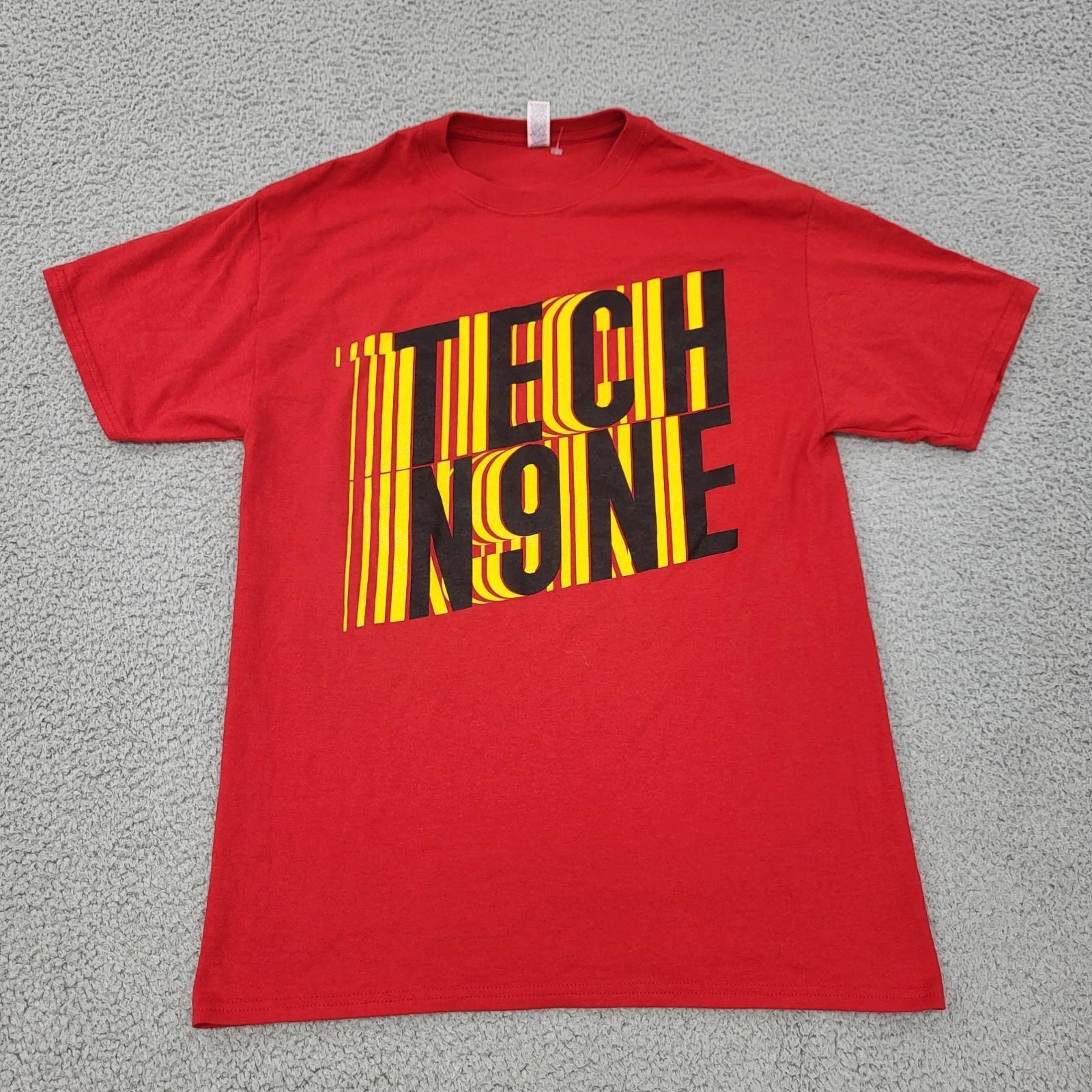 Tech N9ne Strange Music Shirt Mens Medium Red Graphic Jerzees S