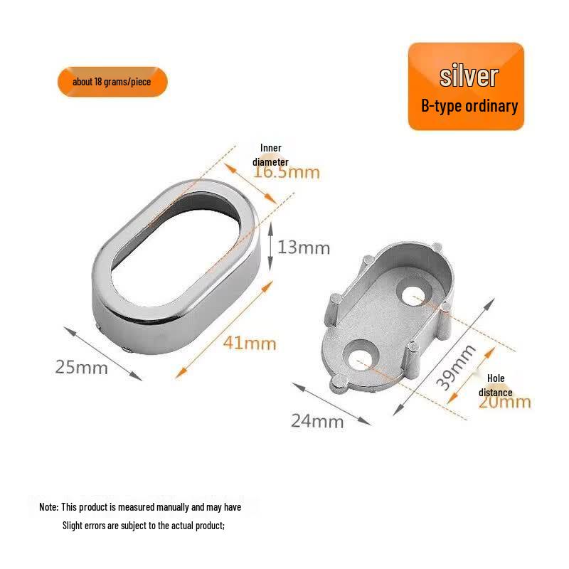 Rongyu B-Style Zinc Alloy Garment Rod Flange Support (Pair)