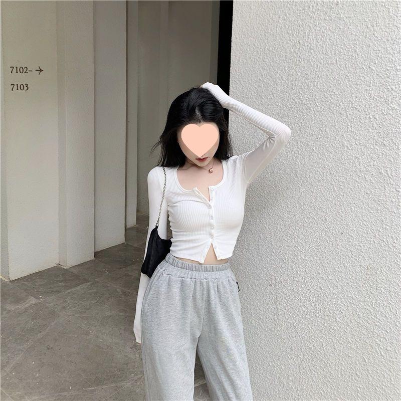 Women's High-Waisted Cardigan & Long-Sleeve Slim Fit Shirt - 2025 Spring/Autumn Fashion