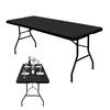 Spandex Tablecloth Elastic Fitted Picnic Table Cover Washable Foldable Polyester Rectangle Tablecloth for Outdoor Dining