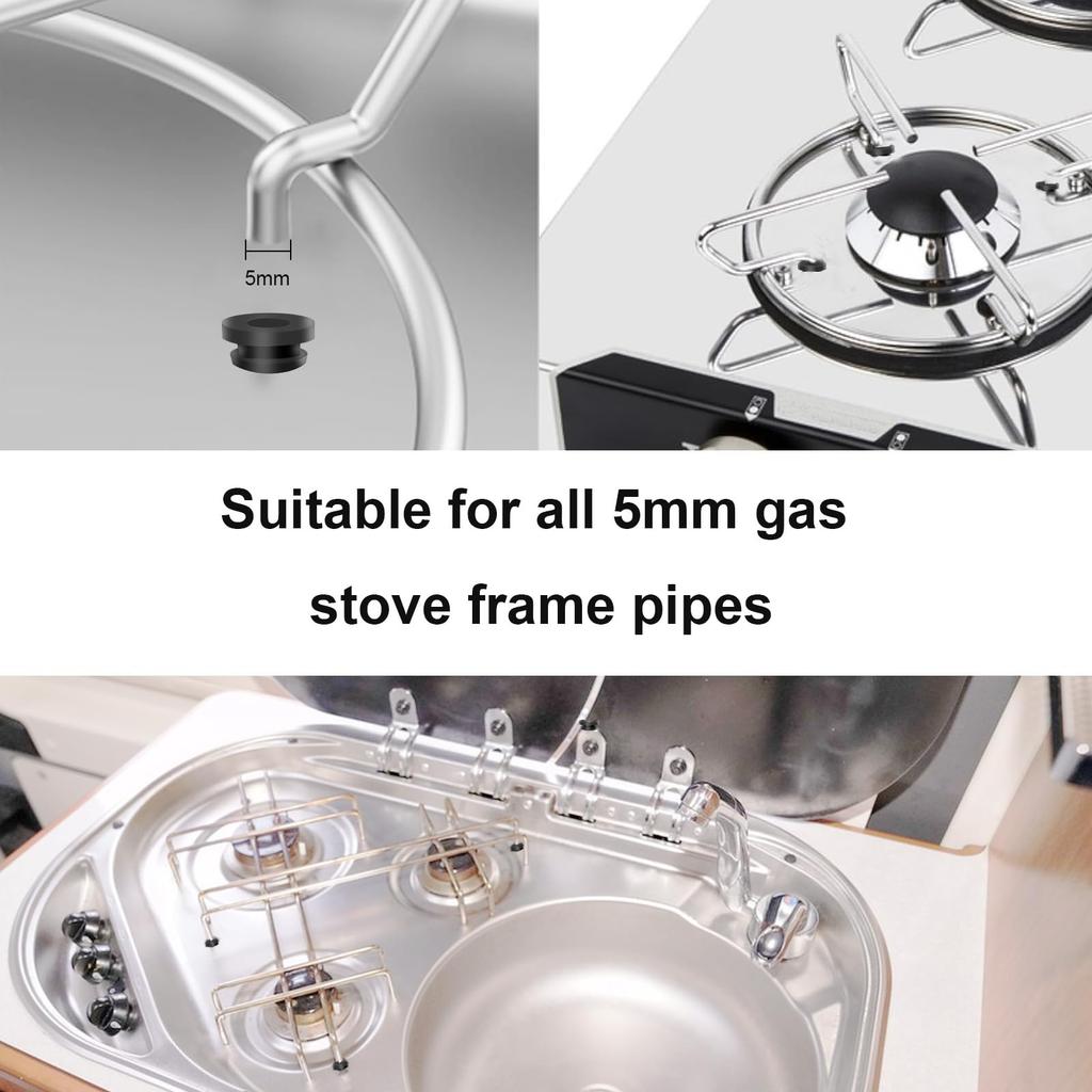 30pcs Motorhome Rubber Grommets - 5mm Pot Supports/Feet/Plugs for Dometic/Smev/Thetford