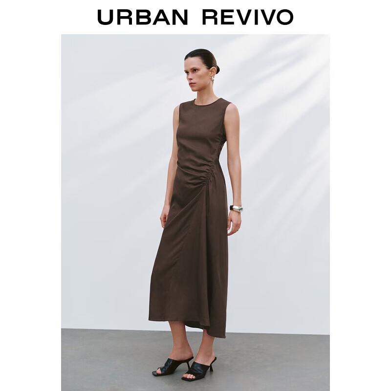 

UR 2025 Summer Bohemian Pleated Sleeveless Dress XS