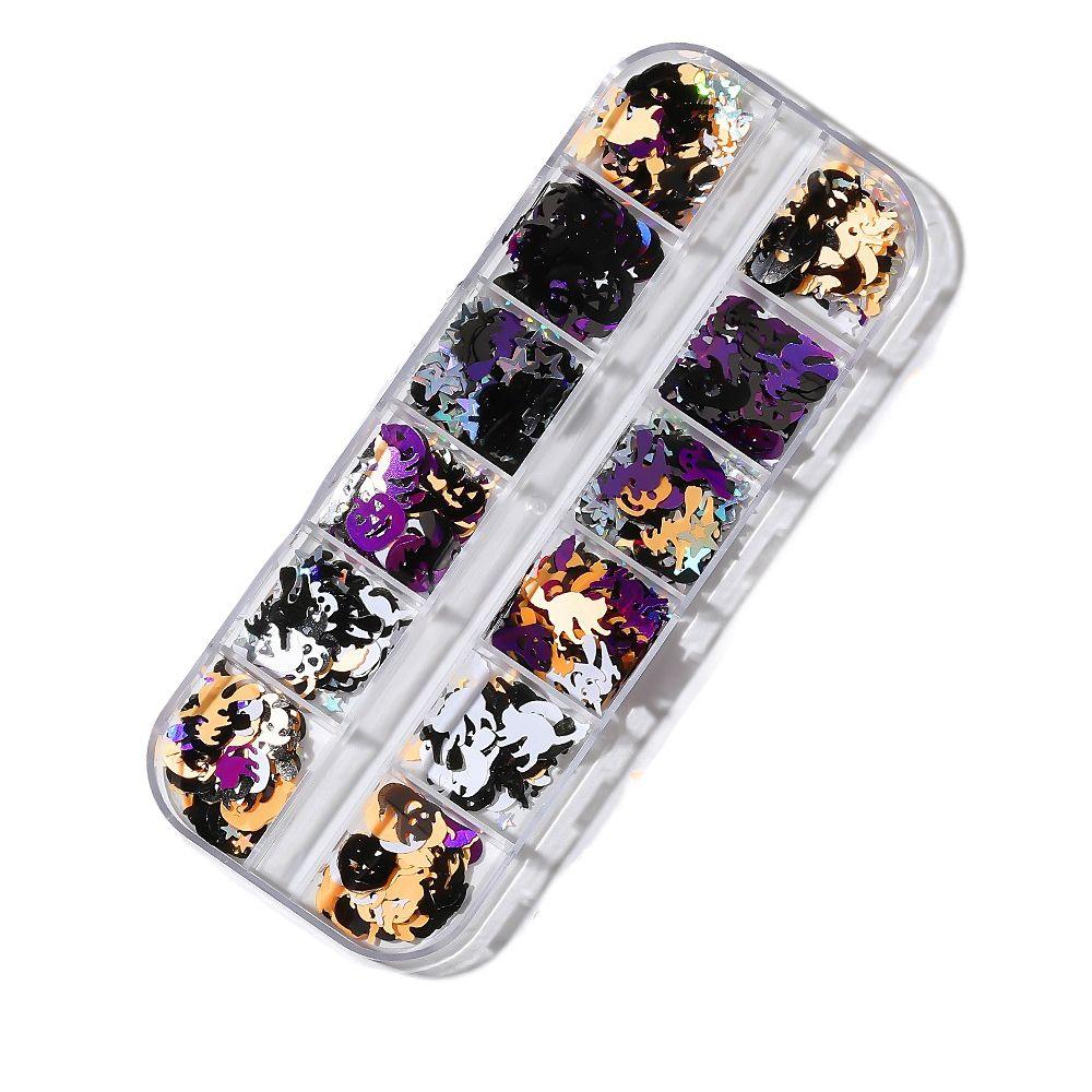 

DIY Nail Materials Skeleton Paillettes Glitter Flakes Halloween Nail Art Sequins Nail Jewelry 02
