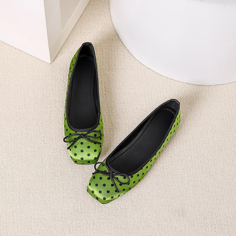 Women's Square Toe Ballet Flats Slip-On Dressy Shoes Business Casual Comfortable Foldable Work Loafers for Women Walking Flat Shoes Ballerina Flats