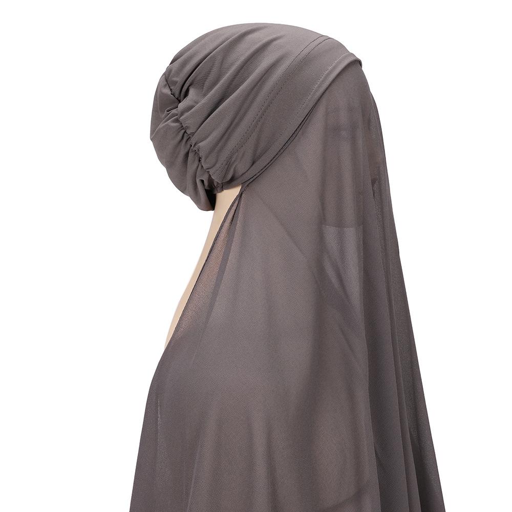 Pearl Chiffon, Convenient Head Wrap, Gauze, Scarf, Lazy Headscarf Set, Quick Pullover Scarf.