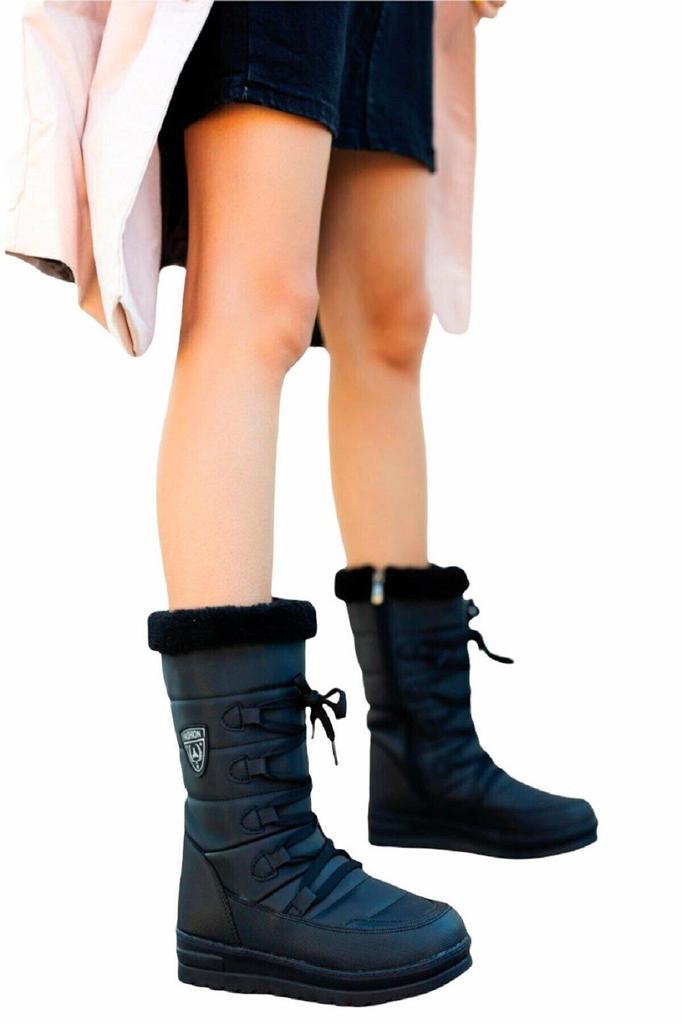 Women Modern Stylish Fashion Boots Boots Faux Leather Non-Slip Sole Winter Combat Boots